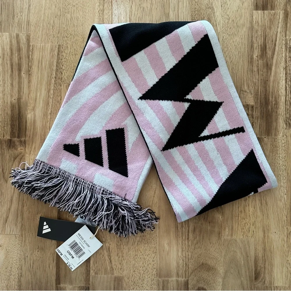 Adidas Inter Miami CF Lionel Messi Scarf JJ4393 Black Pink #10 Neck Wrap‎